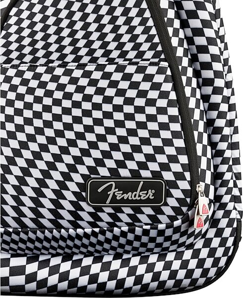 Fender Deluxe Electric Guitar Gig Bag, Checkerboard, Action Position Back