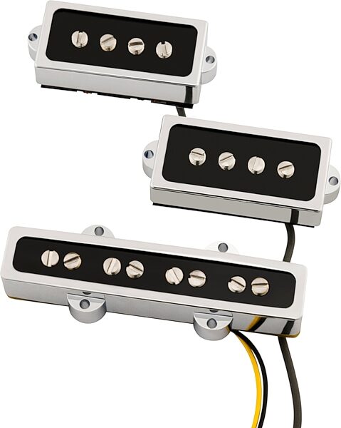 Fender Cobalt Chrome P/J Bass Pickup Set, New, Action Position Front
