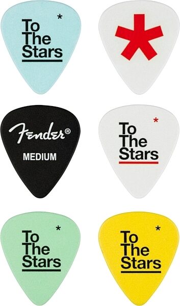 Fender Tom DeLonge TTS 351 Celluloid Guitar Picks, 6-Pack, Main