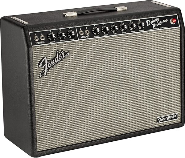 Fender Tone Master Deluxe Reverb Guitar Combo Amp (100 Watts, 1x12"), New, Action Position Back