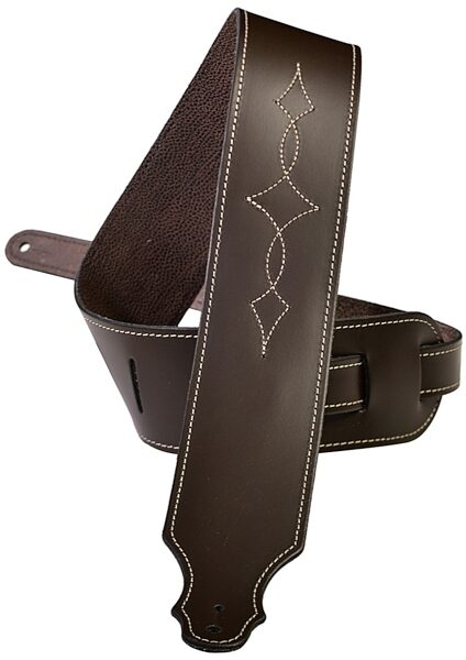 Franklin 102 Deluxe Side Leather Guitar Strap, Chocolate
