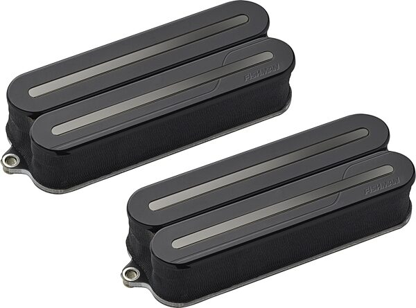 Fishman Fluence Modern Open-Core Ceramic Humbucker 8-String Electric Guitar Pickup Set, Black with Nickel Blades, Action Position Back