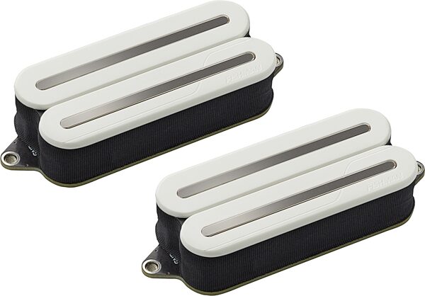 Fishman Fluence Modern Open-Core HB-7 Humbucker 7-String Electric Guitar Pickup Set, White with Black Nickel Blades, Action Position Back