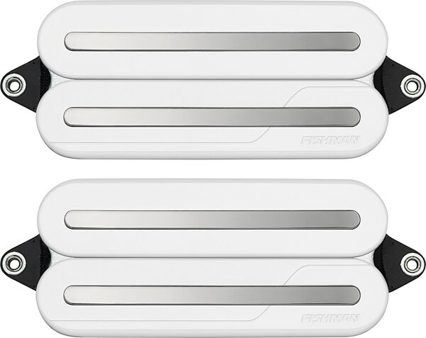 Fishman Fluence Modern Open-Core HB-7 Humbucker 7-String Electric Guitar Pickup Set, White with Black Nickel Blades, Action Position Back