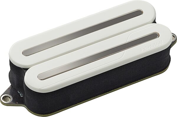 Fishman Fluence Open-Core Modern Ceramic Humbucker 7-String Guitar Pickup, White with Black Nickel Blades, Action Position Back
