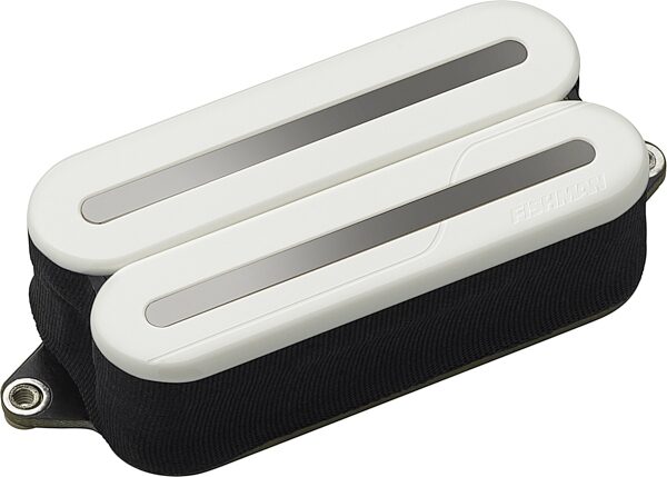 Fishman Fluence Modern Open-Core HB-6 Ceramic Humbucker Electric Guitar Pickup, White with Black Nickel Blades, Action Position Back