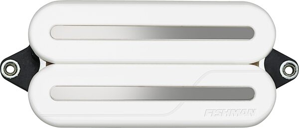 Fishman Fluence Modern Open-Core HB-6 Ceramic Humbucker Electric Guitar Pickup, White with Black Nickel Blades, Action Position Back