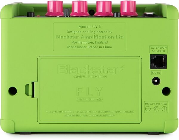Blackstar Fly 3 Limited-Edition Neon Battery-Powered Guitar Combo Amplifier (3 Watts), Action Position Back