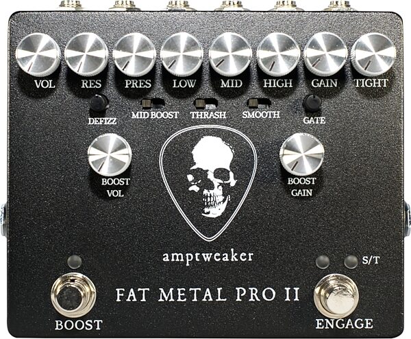 Amptweaker Fat Metal Pro II High Gain Distortion Pedal, Action Position Back