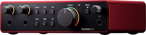 Focusrite Scarlett 2i2 Gen 4 USB Audio Interface, New, Angle