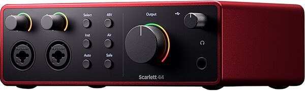 Focusrite Scarlett 4i4 Gen 4 USB Audio Interface, New, Angle