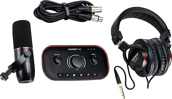 Focusrite Vocaster Two Studio Podcasting Package, New, Action Position Back