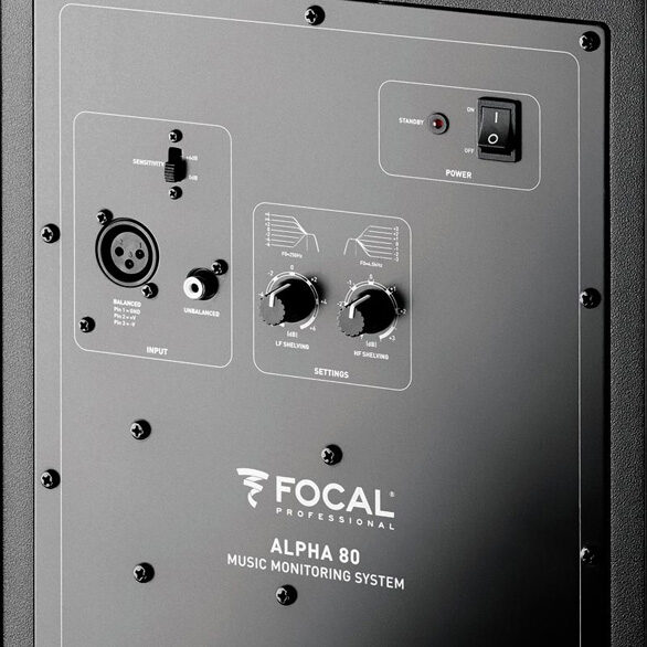 Focal Alpha 80 Powered Studio Monitor, Rear Panel