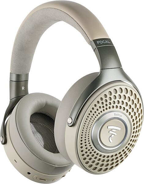 Focal Bathys Wireless Noise-Cancelling Headphones, Dune, Action Position Back