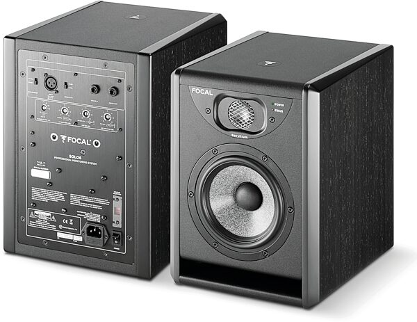 Focal Solo6 Powered Studio Monitor, Black, Action Position Back