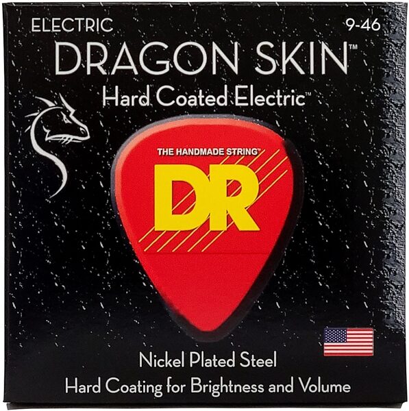 DR Strings Dragon Skin Clear Coated Electric Guitar Strings, Light to Medium, 9-46, 2-Pack, view