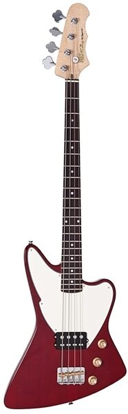 Fret-King Esprit I Electric Bass (with Gig Bag), Transparent Red