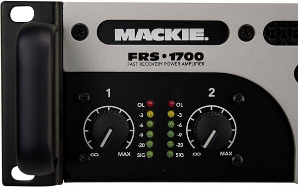 Mackie FRS1700 Pro Lightweight Amplifier (1660 Watts), Front Closeup