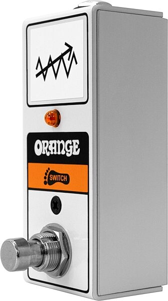 Orange Single Button Mini Footswitch, New, Angled Front
