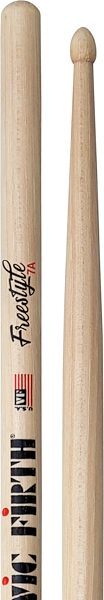 Vic Firth American Concept Freestyle 7A Wood Drumsticks, Wood-Tip, Action Position Back