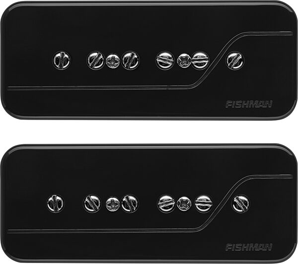 Fishman Fluence P90 Classic Electric Guitar Pickup Set, Black, Action Position Back