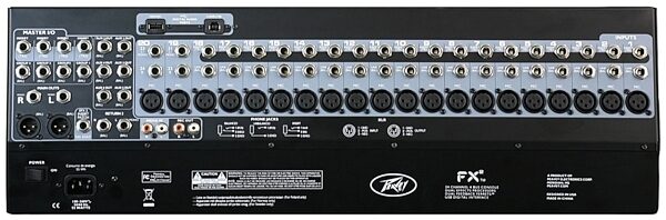 Peavey FX2 24-Channel Mixer, Back