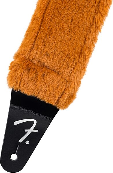 Fender Poodle Plush Strap, Rust, Action Position Back