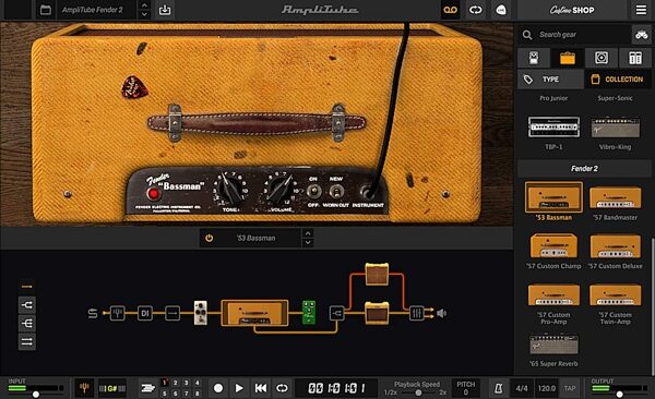 IK Multimedia AmpliTube Fender Collection 2 Software, Digital Download, Action Position Back