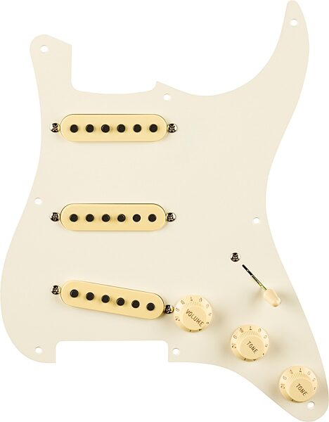 Fender EJ Pre-Wired Stratocaster Pickguard, Parchment, 8 Hole, Action Position Back