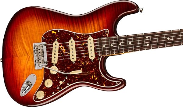 Fender 70th Anniversary American Pro II Stratocaster Electric Guitar, Rosewood Fingerboard (with Case), Action Position Back