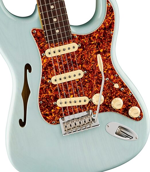 Fender Limited Edition American Professional II Stratocaster Electric Guitar (with Case), Transparent Daphne, Action Position Back