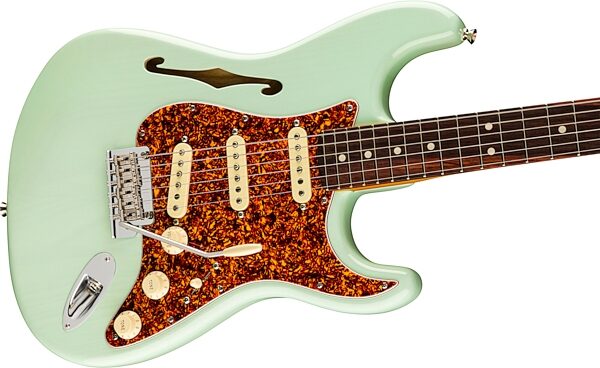 Fender Limited Edition American Professional II Stratocaster Thinline Electric Guitar (with Case), Transparent Surf, Action Position Back