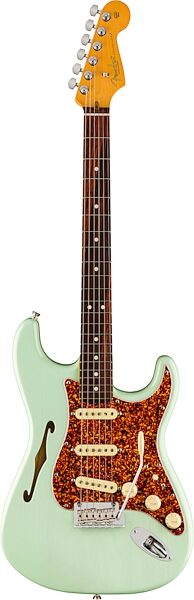 Fender Limited Edition American Professional II Stratocaster Thinline Electric Guitar (with Case), Transparent Surf, Action Position Back