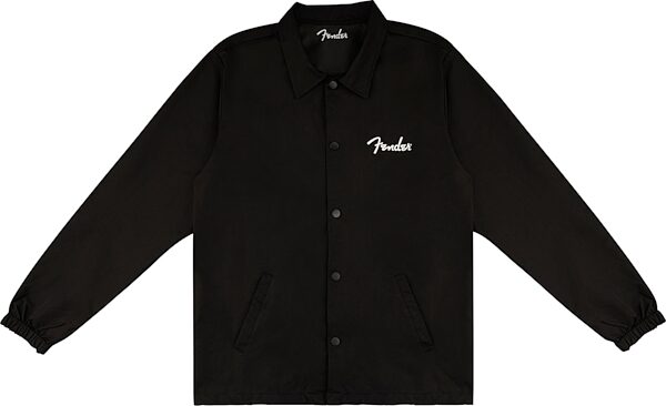 Fender Spaghetti Logo Coaches Jacket, Black, Large, Action Position Back
