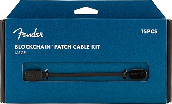 Fender Blockchain Patch Cable Kit, Black, Large, 15-Piece, Packaging