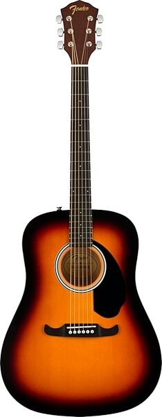 Fender FA-125 Dreadnought Acoustic Guitar Pack, Sunburst, ve