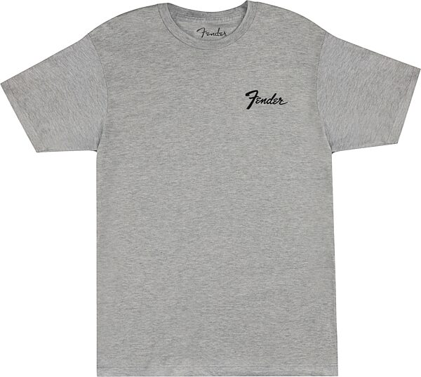 Fender Transition Logo Athletic T-Shirt, Gray, Large, Action Position Back