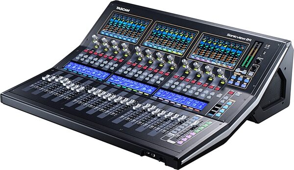 TASCAM Sonicview 24XP Digital Mixer, 32-Channel, New, Left Angle