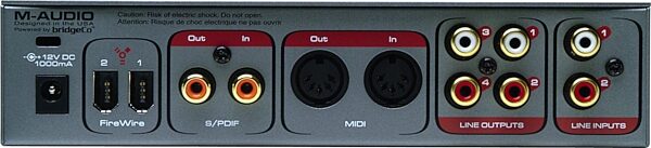 M-Audio Firewire Audiophile 2496 Audio Interface, Rear