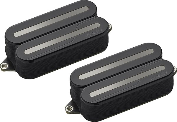 Fishman Fluence Open-Core Modern Humbucker Electric Guitar Pickup Set, Black with Black Nickel Blades, Action Position Back