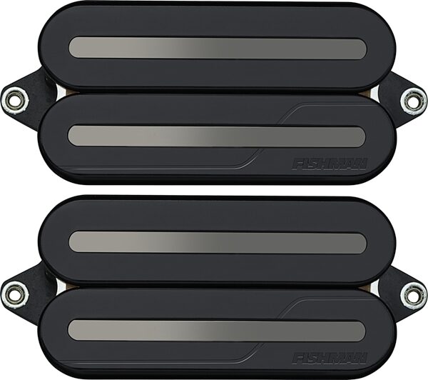 Fishman Fluence Open-Core Modern Humbucker Electric Guitar Pickup Set, Black with Black Nickel Blades, Action Position Back