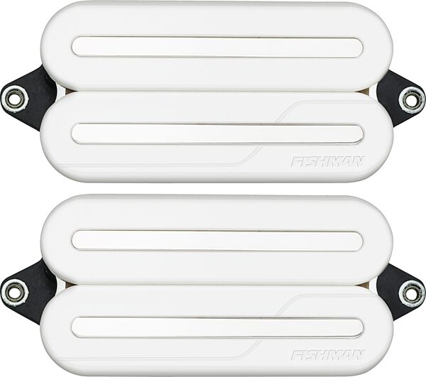 Fishman Fluence Open-Core Modern Humbucker Electric Guitar Pickup Set, White with Nickel Blades, Action Position Back