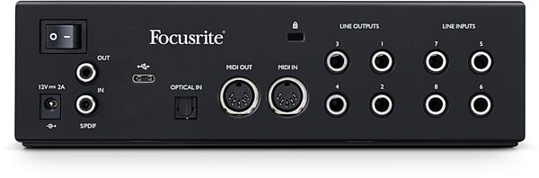 Focusrite Clarett Plus 4Pre USB Audio Interface, New, Back