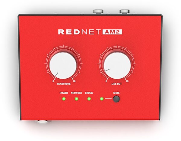 Focusrite RedNet AM2 Stereo Dante Headphone Amplifier, Action Position Front