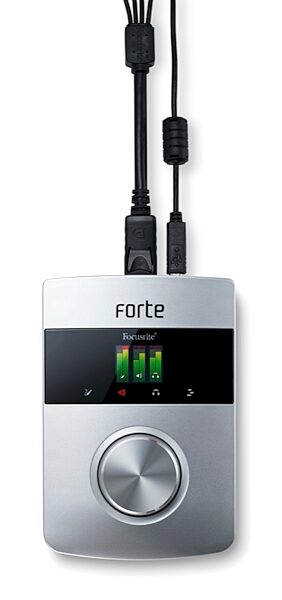 Focusrite Forte USB Audio Interface, Top with Cables