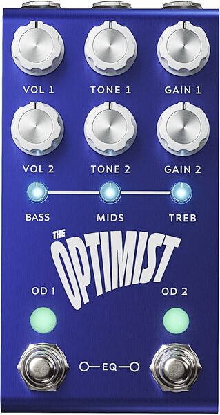 Jackson Audio Optimist Dual Overdrive and EQ Pedal, Classic, Action Position Back
