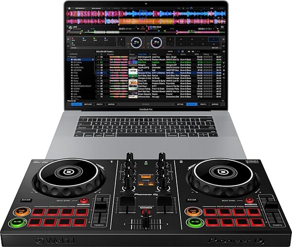 Pioneer DJ DDJ-200 DJ Controller, New, Action Position Front