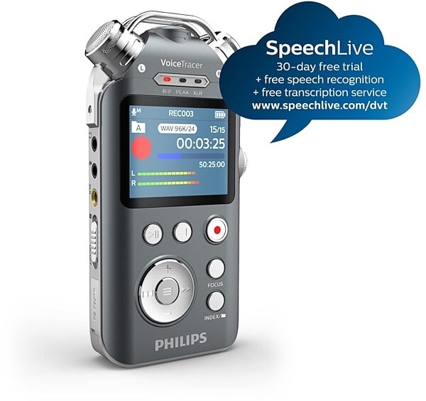 Philips DVT7500 Voice Tracer Audio Recorder, Front