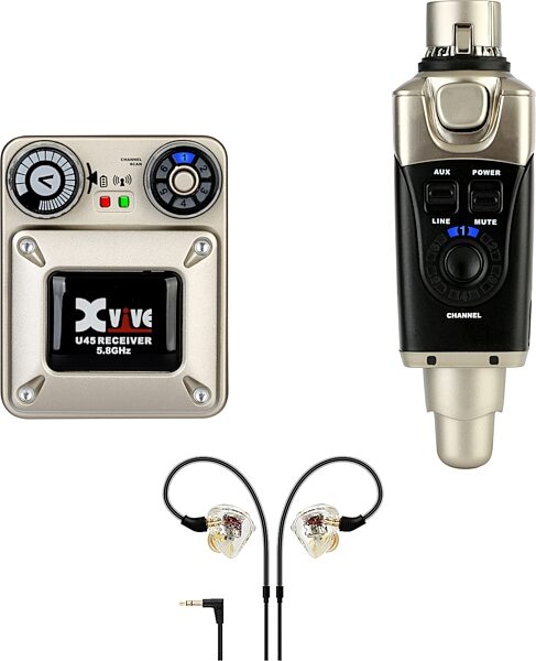 Xvive U45T9 5.8GHz Wireless In-Ear Wireless Monitor System with T9 Earphones, New, Action Position Back