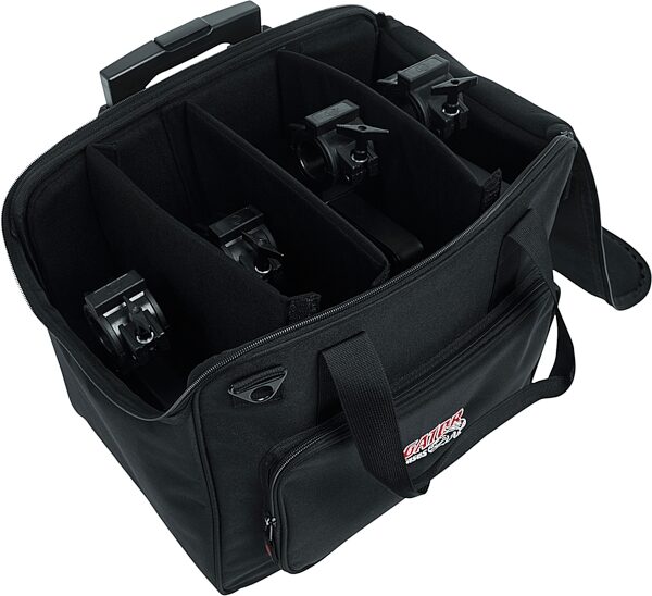 Gator G-LIGHTBAG-1610W LED PAR Lighting Tote Bag with Wheels, Action Position Back